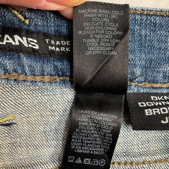 DKNY Downtown Brooklyn Bootcut Jeans Womens Juniors Size 11 Medium Blue Mid Rise - Picture 6 of 12